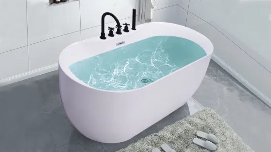 맞춤형 실내 욕조 SPA 간단한 목욕 위생 도자기 입욕을 위한 독립 구조로 서있는 아크릴 욕조